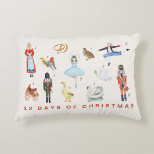12 DAYS OF CHRISTMAS DECORATIVE CUSHION