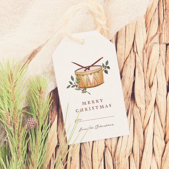 12 Days Of Christmas Drum Traditional Gift Tags (Creator Uploaded)