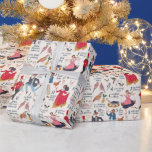 12 Days of Christmas ecru Wrapping Paper<br><div class="desc">Adorable Christmas illustration hand painted by Caroline Bonne Müller featuring 1 partridge in a pear tree, 2 turtle doves, 3 french hens, 4 calling birds, 5 golden rings, 6 geese a laying, 7 swans swimming, 8 maids milking, 9 ladies dancing, 10 lords leaping, 11 pipers piping and 12 drummers drumming....</div>