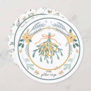 12 Days of Christmas Five Holiday Card