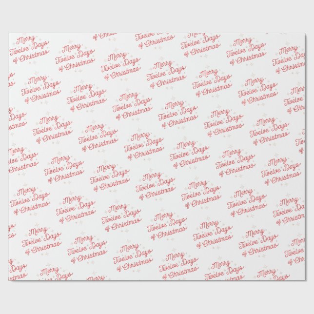12 Days of Christmas Gift Wrapping Paper (Flat)