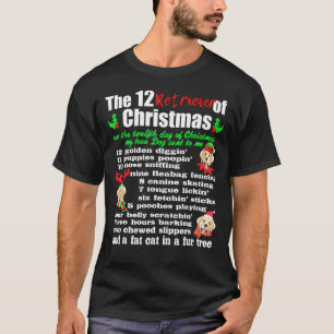 12 Days Of Christmas Golden Labrador T-Shirt