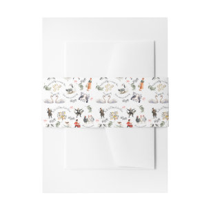 12 Days of Christmas Holiday Invitation Belly Band