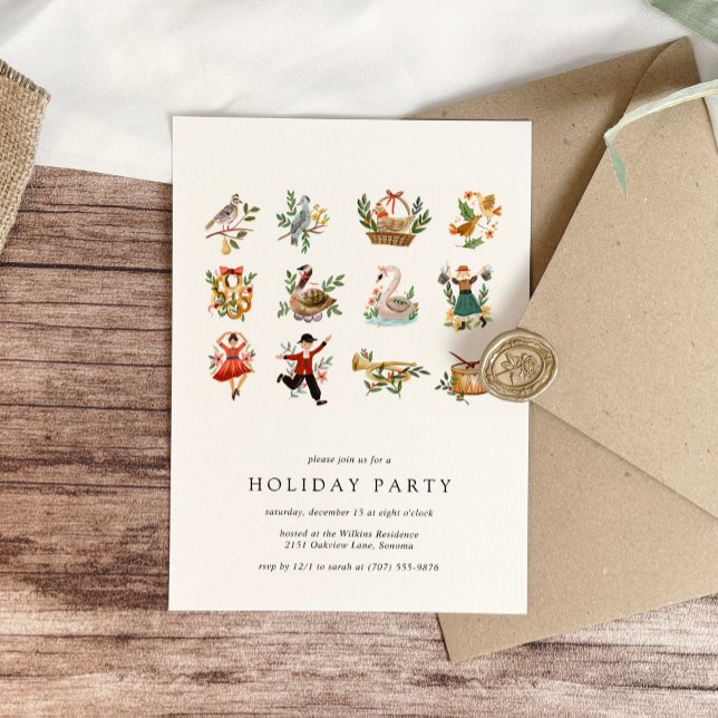 12 Days of Christmas Holiday Party Invitation (Creator Uploaded)