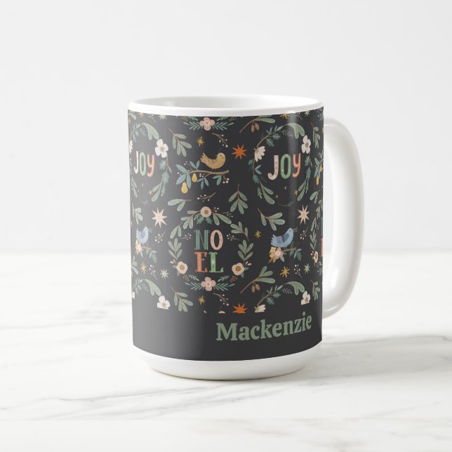 12 Days of Christmas Holiday Pattern Coffee Mug (Front Right)