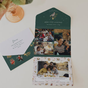 12 Days of Christmas   Holiday Photo Collage All In One Invitation