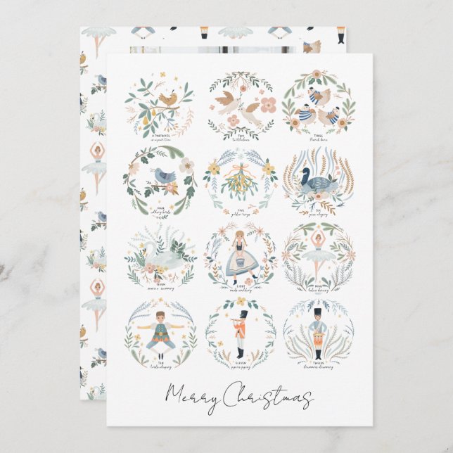 12 Days of Christmas Holiday Photo Personalised (Front/Back)