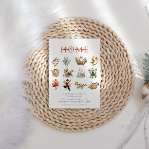 12 Days of Christmas Housewarming Party Invitation