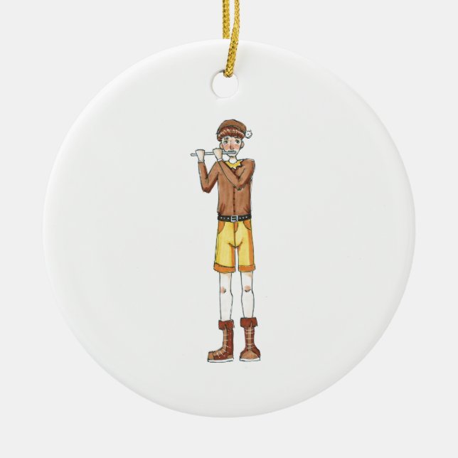 12 Days of Christmas Ornament - 11 Pipers Piping (Front)