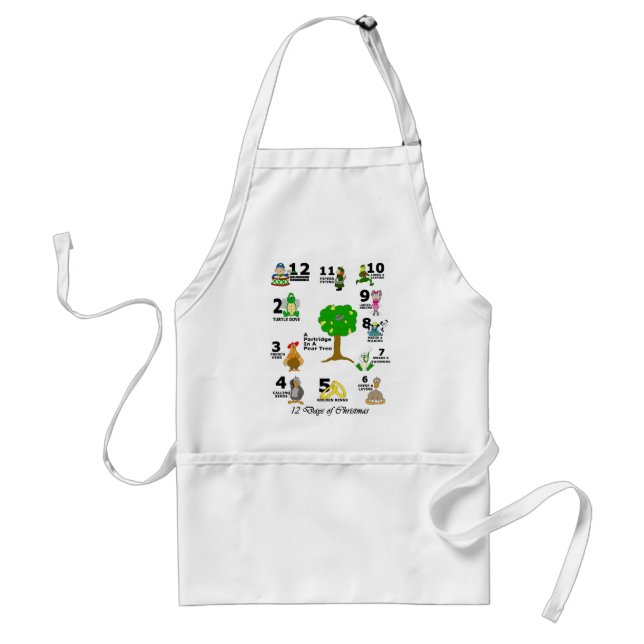 12 Days of Christmas Standard Apron (Front)
