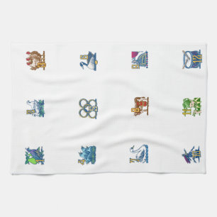 12 Days of Christmas Tea Towel