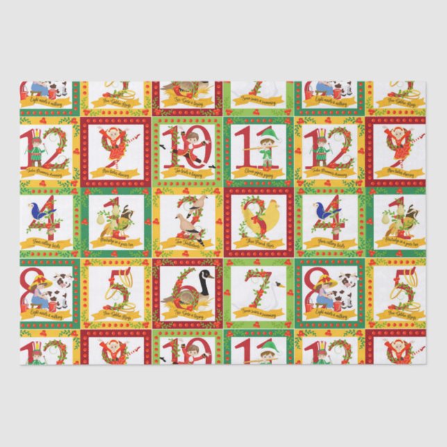 12 Days of Christmas Tissue Paper (Front)