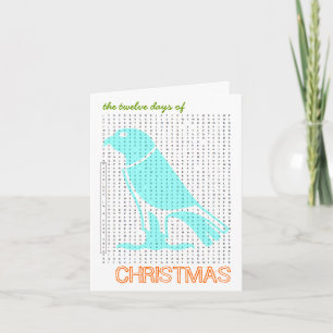 12 Days Of Christmas Word Search Card 3