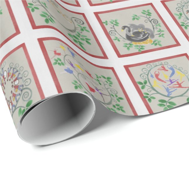 12 Days of Christmas Wrapping Paper (Roll Corner)