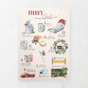 12 Days of Covid   Multi Photo Tri-Fold Holiday