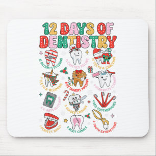 12 Days Of Dentistry Christmas Dental Squad Crew D Mouse Pad