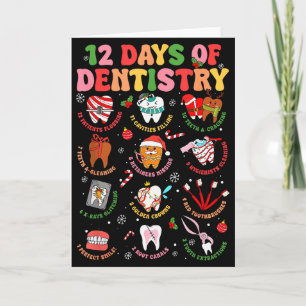 12 Days Of Dentistry Dentist Xmas Tooth Christmas Card