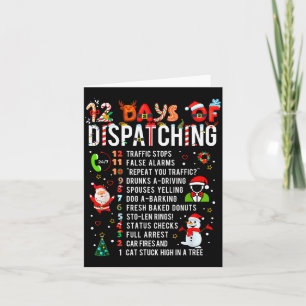 12 Days Of Dispatching Funny Christmas Dispatcher Card