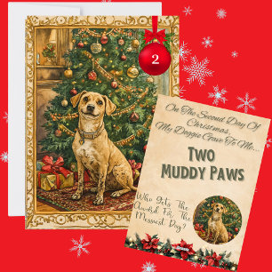 12 Days Of Doggie Christmas Day 2 Holiday Card