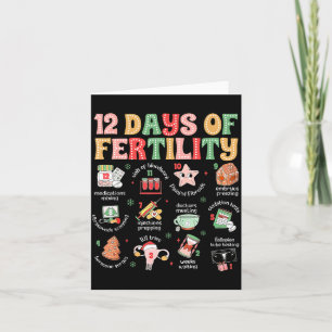 12 Days Of Fertility Ivf Nurse Christmas Ob Gyn Tr Card