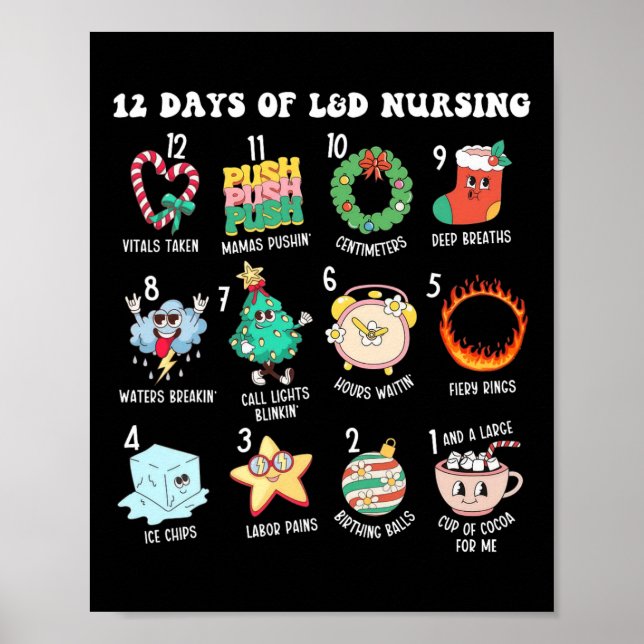 12 Days Of Landd Unit Nursing Labour And Delivery  Poster (Front)
