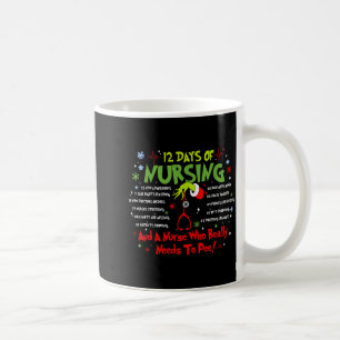 12 Days Of Nursing Stethoscope Nurse Christmas Xma Coffee Mug