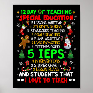 12 Days Of Teaching Special Education Ieps Sped Te Poster