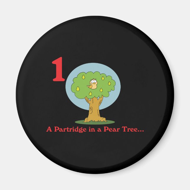 12 days partridge in a pear tree magnet (Front)
