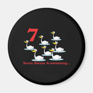 12 days seven swans a-swimming magnet