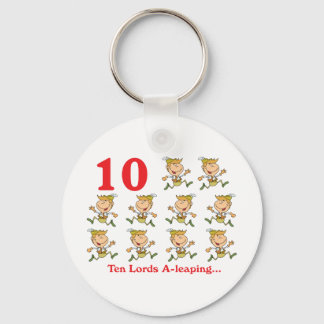 12 days ten lords a-leaping key ring