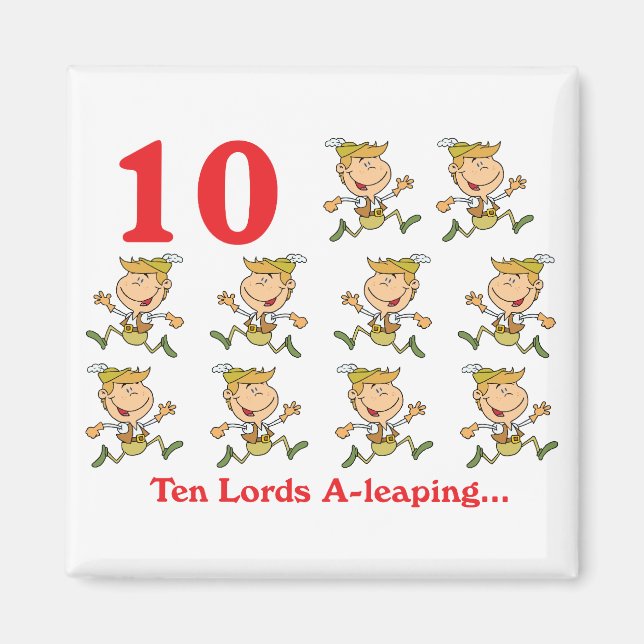 12 days ten lords a-leaping magnet (Front)