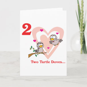 12 days two turtle doves holiday card