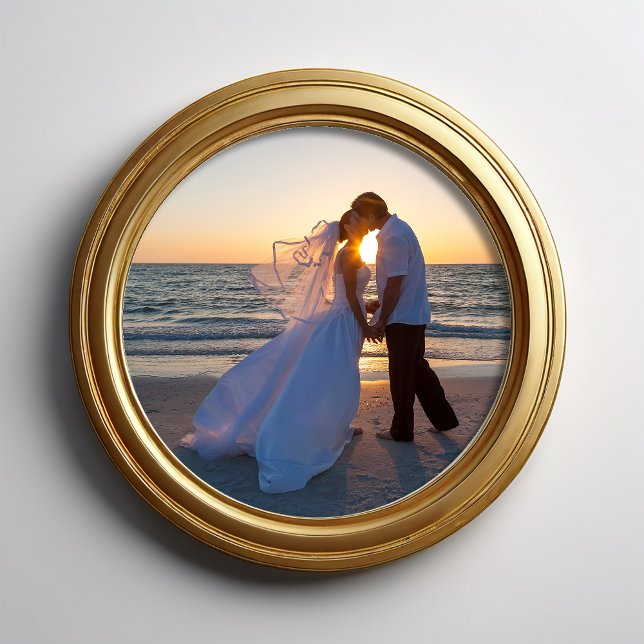 12" Diameter Circle Shape Wedding Photo Print (12" Circle Frame Photo Size for your Wedding)