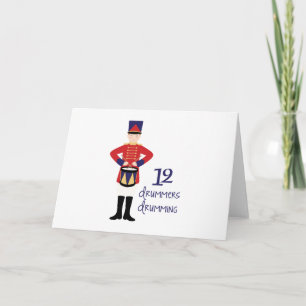 12 Drummers Drumming Card