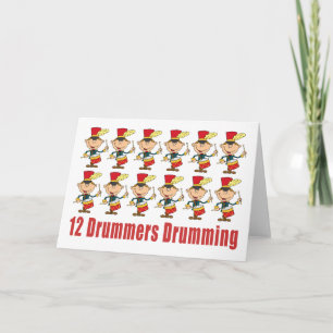12 Drummers Drumming Cards