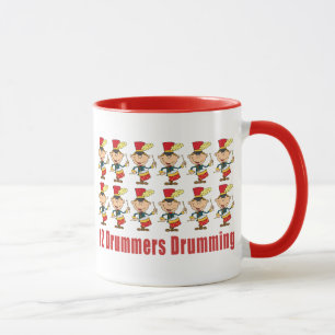 12 Drummers Drumming Mugs