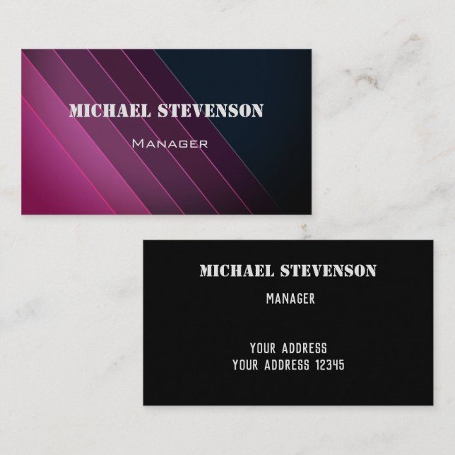 12 .Elegant, stripes, striped pattern Business Card (Front/Back)