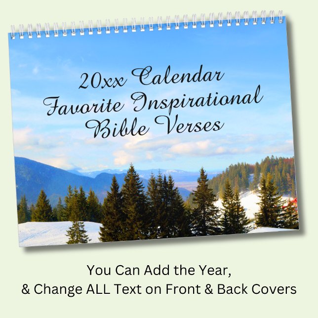 12 Favorite Inspirational Bible Verses Christian Calendar (Creator Uploaded)