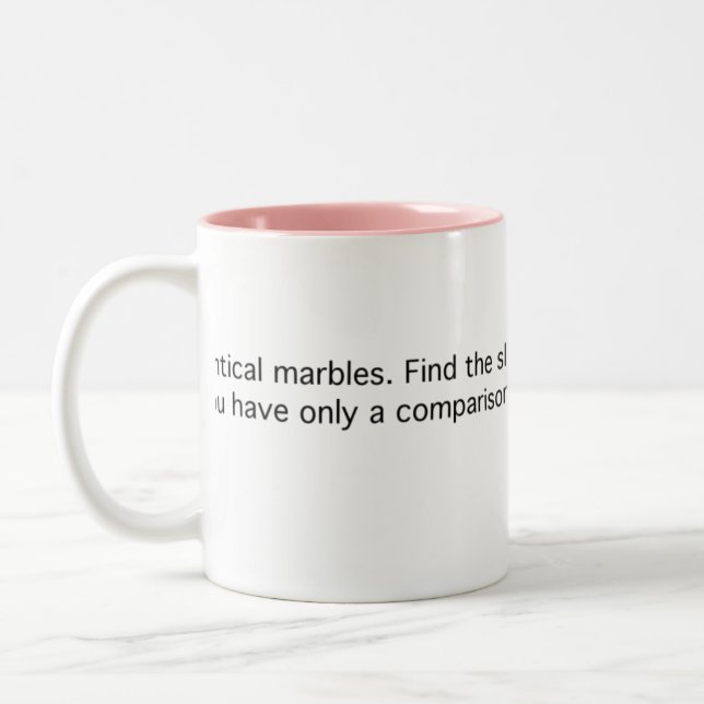 12 Identical Marbles Two-Tone Coffee Mug (Left)