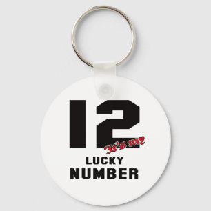 12 It's my lucky number Key Ring