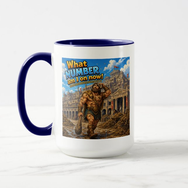 12 Labours of Hercules Questionable Quotes Fun Myt Mug (Left)