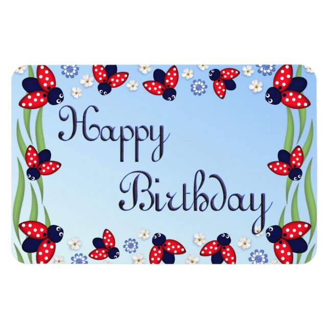12 ladybugs magnet (Horizontal)