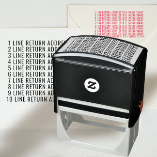 12 Lines Return Address Custom Self-inking Stamp