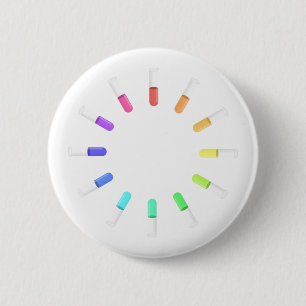 12 liquids 6 cm round badge