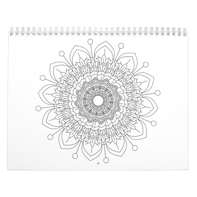12 monate Beautiful mandala desing Calendar (Cover)