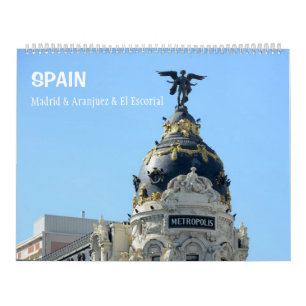 12 month Around Madrid wall calendar