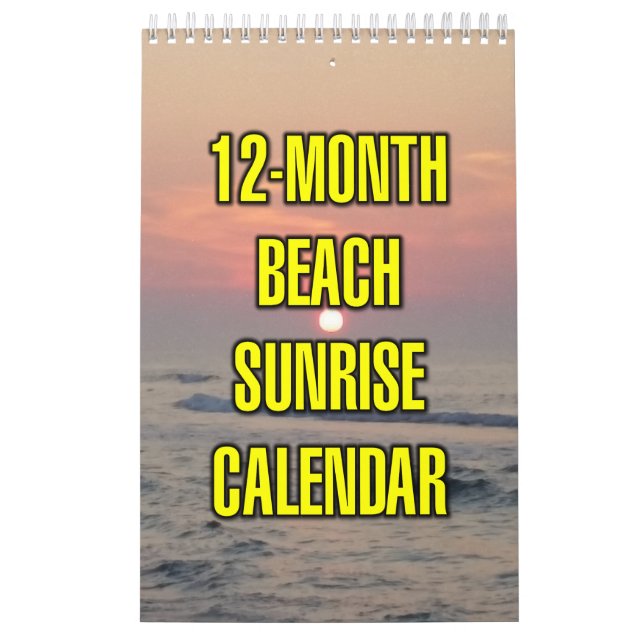12-Month Beach Sunrise Calendar (Cover)