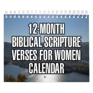 12-Month Biblical Scripture Verses For Women Calendar