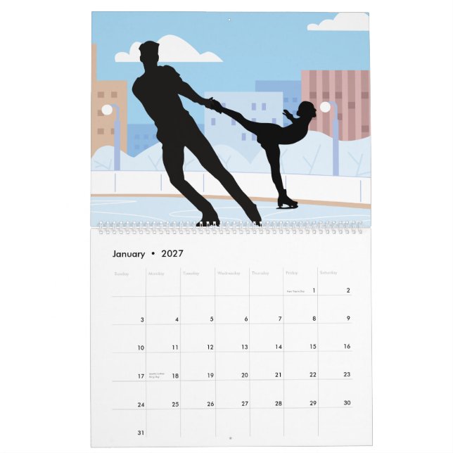 12 Month Calendar (Jan 2027)