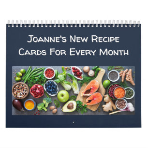 12 Month Calendar of Recipe Cards